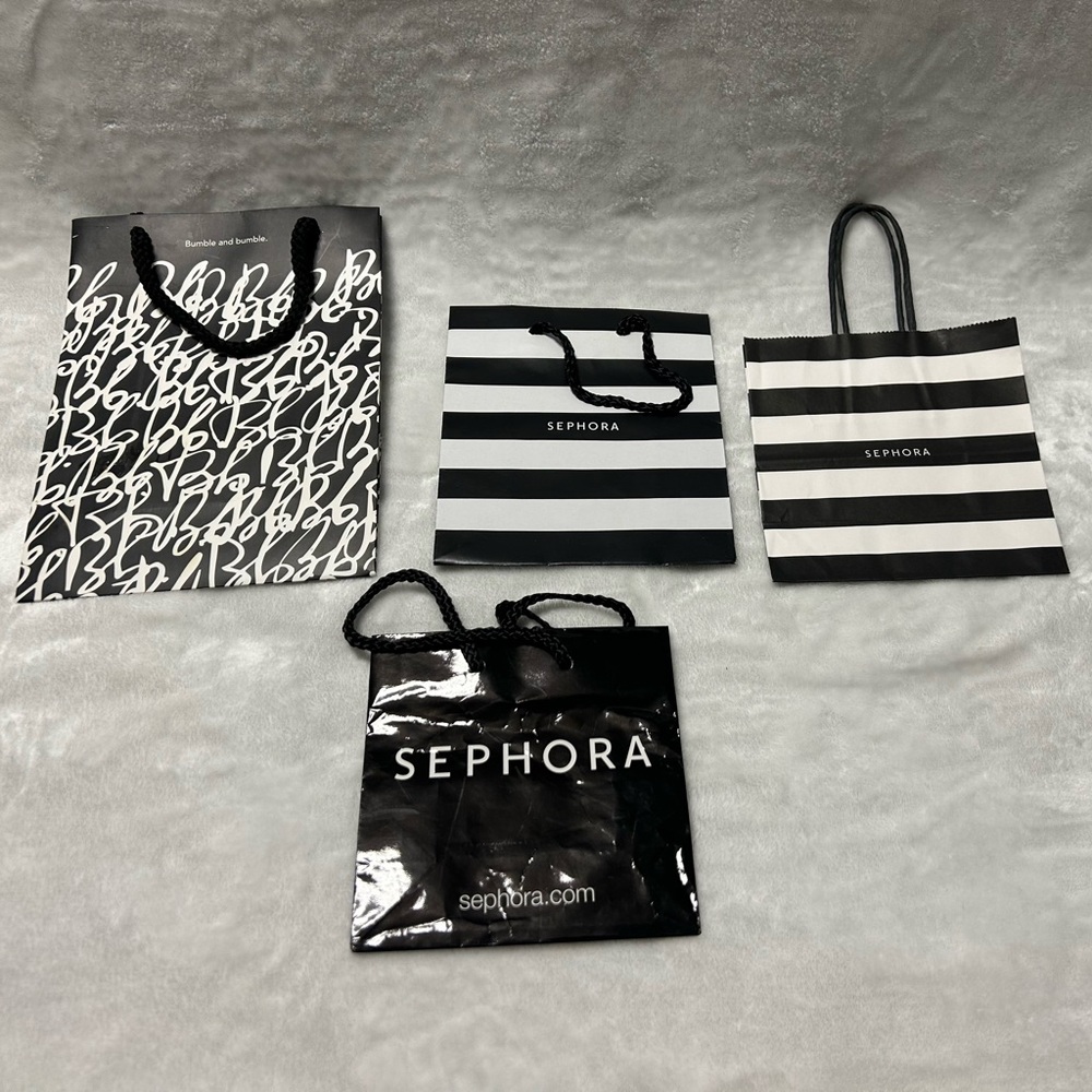 4 Black and white gift bags small medium 3 Sephora